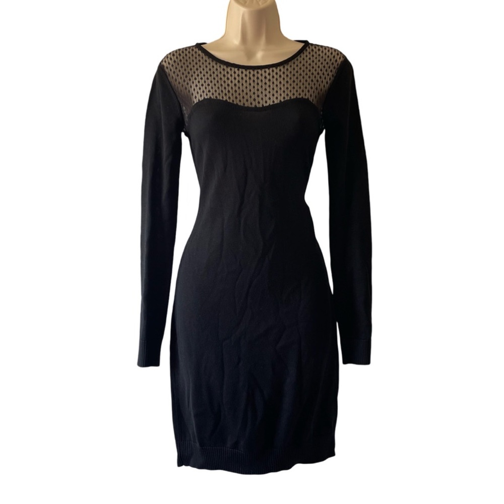 DVF black rosita lace dress